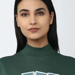 Van Heusen Green Cotton Printed Sweatshirt image 5