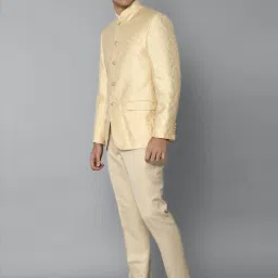 Louis Philippe Gods & Kings Beige Regular Fit Printed Two Piece Suits image 3