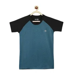 Chimprala Kids Green & Black Textured T-Shirt image 1