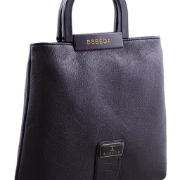 Esbeda Black Solid Handbag image 2