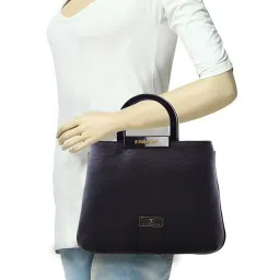 Esbeda Black Solid Handbag image 5