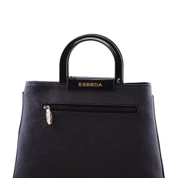Esbeda Black Solid Handbag image 3