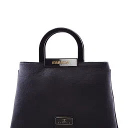 Esbeda Black Solid Handbag image 1