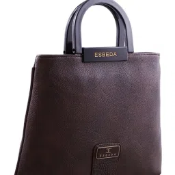 Esbeda Dark Brown Solid Handbag image 2