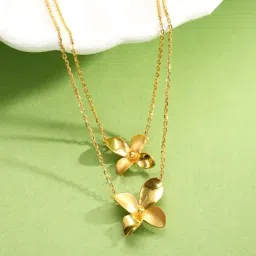 P.N.Gadgil Jewellers 18k (750) Yellow Gold Flight of Fancy Modern Necklace-picture-11