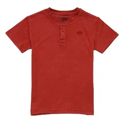 Gini and Jony Boys Solid Henley Neck Cotton T-shirt-picture-15