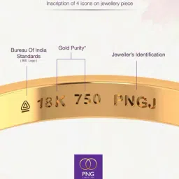 P.N.Gadgil Jewellers 18k (750) Yellow Gold Hearts in Harmony Modern Necklace image 2