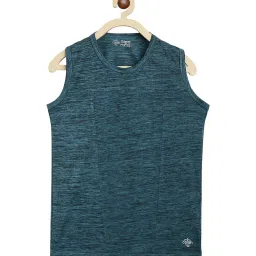 Chimprala Kids Sea Green Textured Tank Top image 1