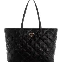 GUESS Black POWER PLAY TECH Quilted Medium Tote-picture-32