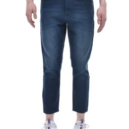 Numero Uno Dark Blue Tapered Fit Jeans-picture-27