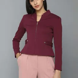 Allen Solly Maroon Regular Fit Blazer image 1