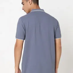 R&B Blue Slim Fit Polo T-Shirt image 2