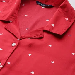 Mast & Harbour Women Conversational Printed Satin Night Suit image 3