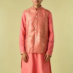 Diwas by Manyavar Men Regular Kurta with Pyjamas image 5