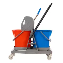 Mrinmoyee 40 Ltr Double Bucket Mop Wringer Trolley with Down Press - IN0729 image 2