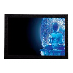 eCraftIndia Blue Lord Buddha UV Wall Art-image-80
