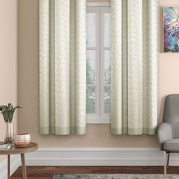 Myntra Elegant Homes Off White 2 Pieces Floral Window Curtains-picture-26