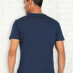 Provogue Men Typography Checked Applique T-shirt image 2