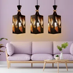 KINIS Black & Orange Quirky Ceiling Lamp image 2