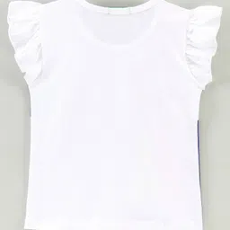 UCB Flutter Sleeves T-Shirt Star Print - White image 3