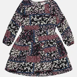 YOUNG BIRDS Girls Floral Printed Fit & Flare Dress-image-79