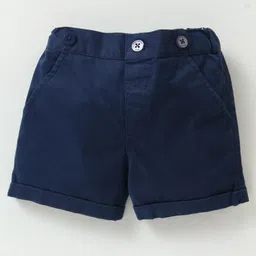 ToffyHouse 100% Cotton Knit Half Sleeves Checkered Shirt & Shorts Set with Bow & Suspender - Navy Blue image 4