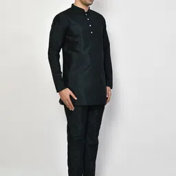 Arihant Rai Sinha Men Regular Pure Silk Kurta with Trousers image 2