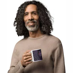 Mr UVD White Graphic Printed Matte Ceramic Mug-350ml image 3