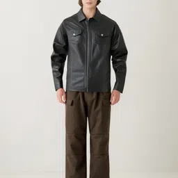 StyleCast x Revolte Men Windcheater Outdoor Leather Jacket-picture-15