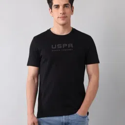 U.S. Polo Assn. Denim Co. Black Cotton Slim Fit Logo Printed T-Shirt-picture-27