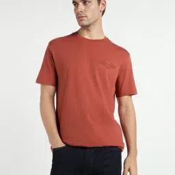 GANT Rust Orange Regular Fit T-Shirt-image-8