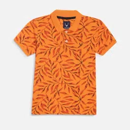 allen solly Allen SollyOrange Cotton Regular fit Print T-shirt-picture-10