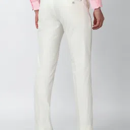 Van Heusen White Slim Fit Trousers image 2