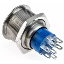 RS PRO Illuminated Push Button Switch Momentary 22.2 mm Cutout DPDT White LED 250 V AC, 1759230 image 5