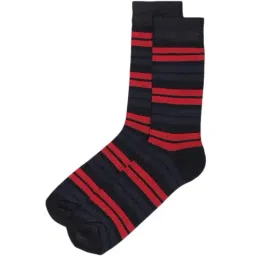 Lindbergh Black & Red Striped Socks-image-15