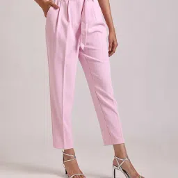 Cover Story Pink Regular Fit Trousers-image-29