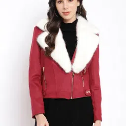 Latin Quarters Maroon Regular Fit Jacket-image-54