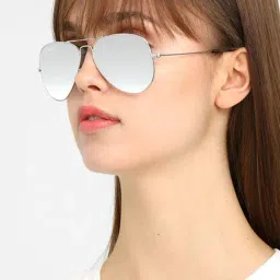 Resist Eyewear Silver UV Protection Aviator Unisex Sunglasses-picture-32