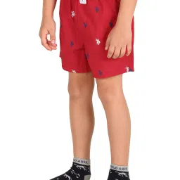 U.S. Polo Assn. Kids Red Printed Shorts image 3