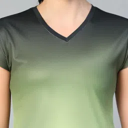 ATHLISIS Neon Green Polyester Solid Sports T-Shirt image 5