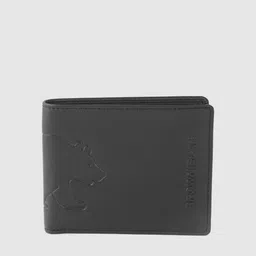 BROWN BEAR Men Black Bear Self Design Leather Two Fold Wallet image 4