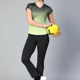 ATHLISIS Neon Green Polyester Solid Sports T-Shirt image 4