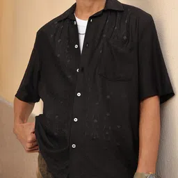Kook N Keech Self-Design Oversized Shirt-image-93
