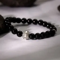 GIVA 925 Silver Midnight Sparkle Adjustable Bracelet for Men-picture-18