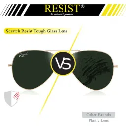Resist Eyewear Green UV Protection Aviator Unisex Sunglasses image 4