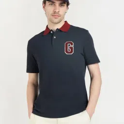 GANT Navy Blue Regular Fit Polo T-Shirt-picture-24