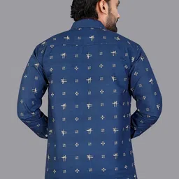 ISUEL FAB Men Printed Slim Fit Cotton Casual Shirt image 3