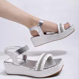 Shoetopia Kids Silver Ankle Strap Sandals-picture-48