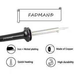 Fadman Corded Soldering Iron with Solder Wire Steel, Aluminium & Copper 60 W (Pack of 2) image 2