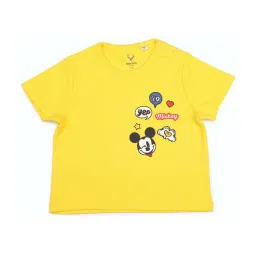 Allen Solly Junior Yellow Cotton Printed T-Shirt image 1